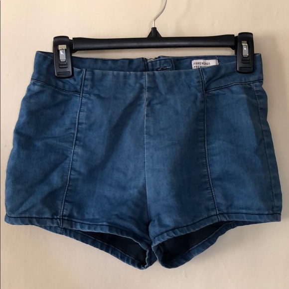 Forever 21 Pants - High waisted blue jean shorts!